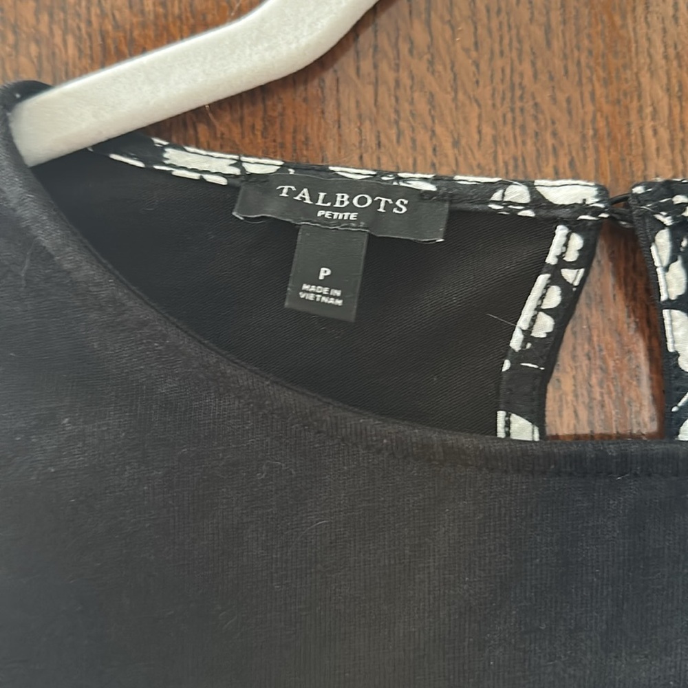Talbots Black & White Shirt - Picture 2 of 4